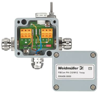 weidmuller profibus dp junction box|FBCON DP M12 1WAY .